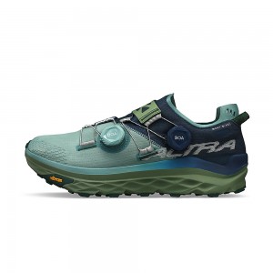 Blue / Green Altra MONT BLANC BOA Women's Trail Running Shoes | Canada-81574