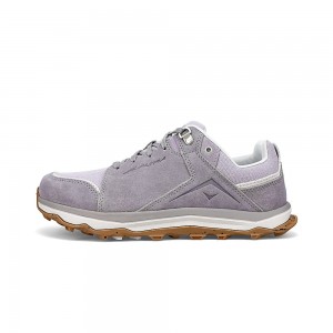 Grey / Purple Altra LP ALPINE Women's Trail Running Shoes | Canada-43072