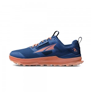 Navy / Coral Altra LONE PEAK 8 Women's Trail Running Shoes | Canada-71248