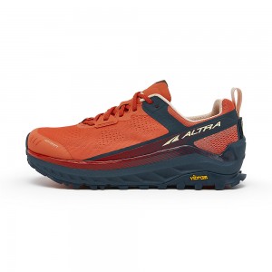 Navy / Coral Altra OLYMPUS 4 Women's Trail Running Shoes | Canada-74902