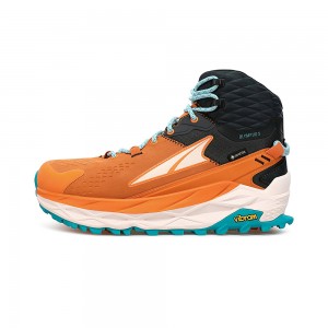 Orange / Grey Altra OLYMPUS 5 HIKE MID GTX Women's Trail Running Shoes | Canada-58397