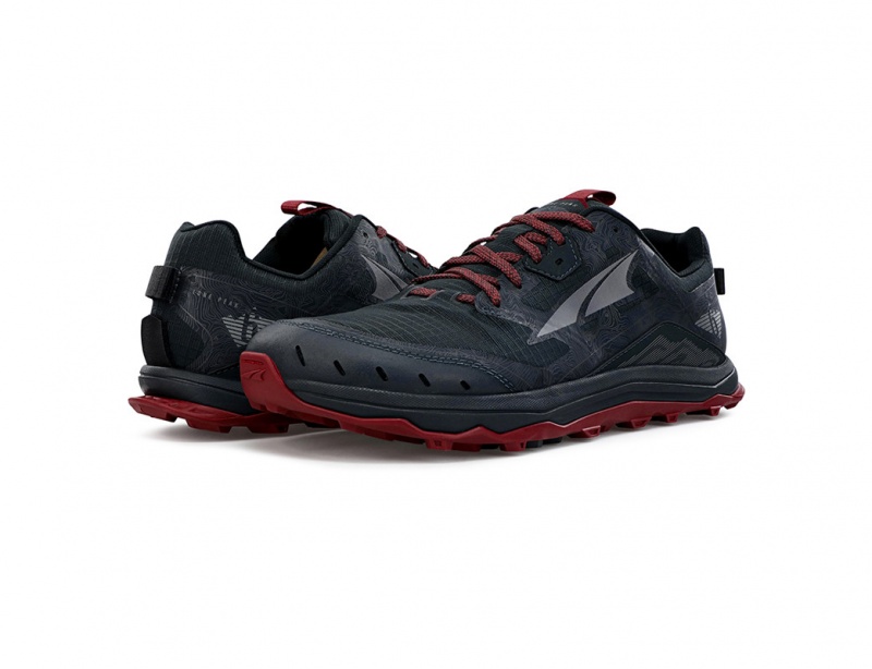 Black / Gray Altra LONE PEAK 6 WIDE Men's Trail Running Shoes | Canada-96704