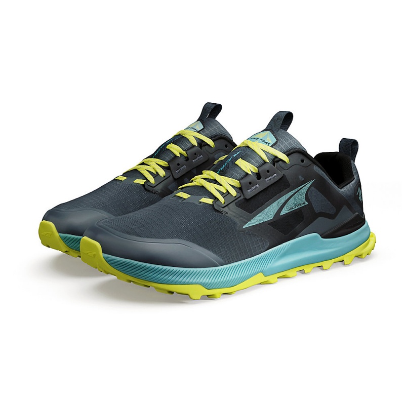 Black / Green Altra LONE PEAK 8 Men's Trail Running Shoes | Canada-36042