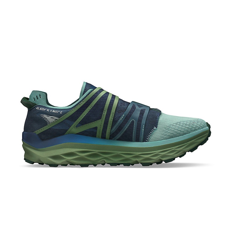 Blue / Green Altra MONT BLANC BOA Men's Trail Running Shoes | Canada-34781