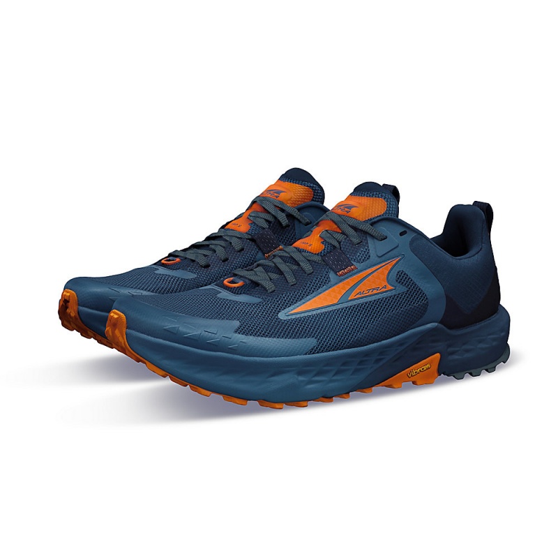 Blue / Orange Altra TIMP 5 Men's Trail Running Shoes | Canada-78562