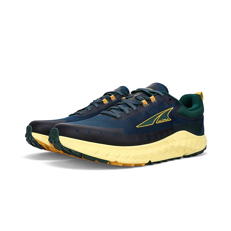 Blue / Yellow Altra OUTROAD 2 Men's Trail Running Shoes | Canada-41937