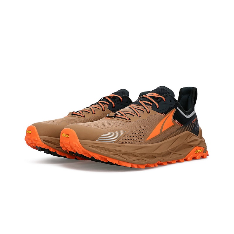 Brown Altra OLYMPUS 5 Men's Trail Running Shoes | Canada-94760