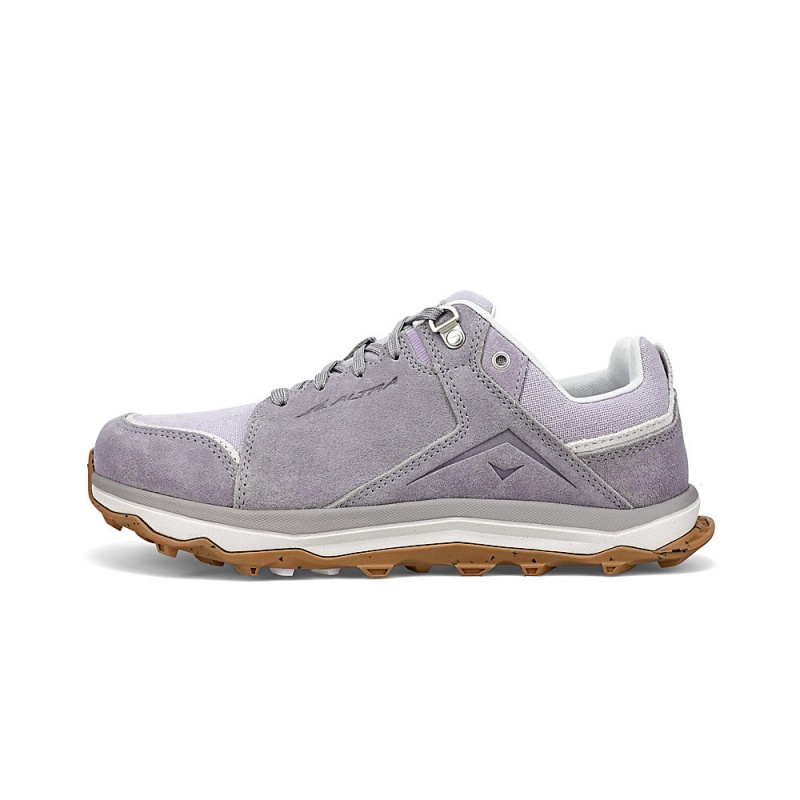 Grey / Purple Altra LP ALPINE Women\'s Trail Running Shoes | Canada-43072