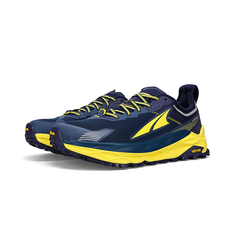 Navy Altra OLYMPUS 5 Men's Trail Running Shoes | Canada-61452