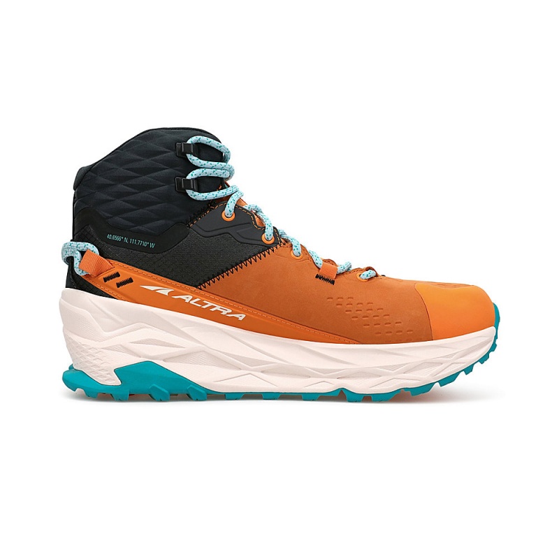 Orange / Grey Altra OLYMPUS 5 HIKE MID GTX Women's Trail Running Shoes | Canada-58397