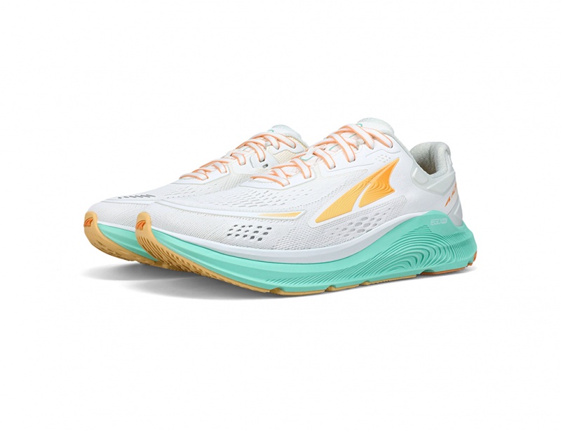 White / Green Altra PARADIGM 6 Women's Road Running Shoes | Canada-89736