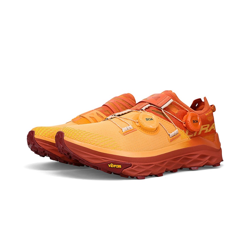 Yellow Orange Altra MONT BLANC BOA Men's Trail Running Shoes | Canada-75823